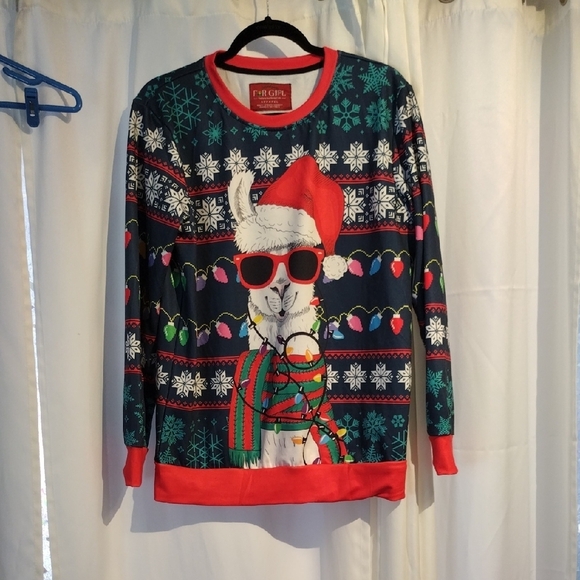 FOR G and PL Sweaters - Llama Holiday Sweater